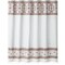 mDesign Fabric 100% Cotton Embroidered Shower Curtain for Bathroom